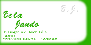 bela jando business card