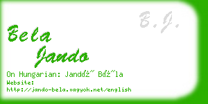 bela jando business card